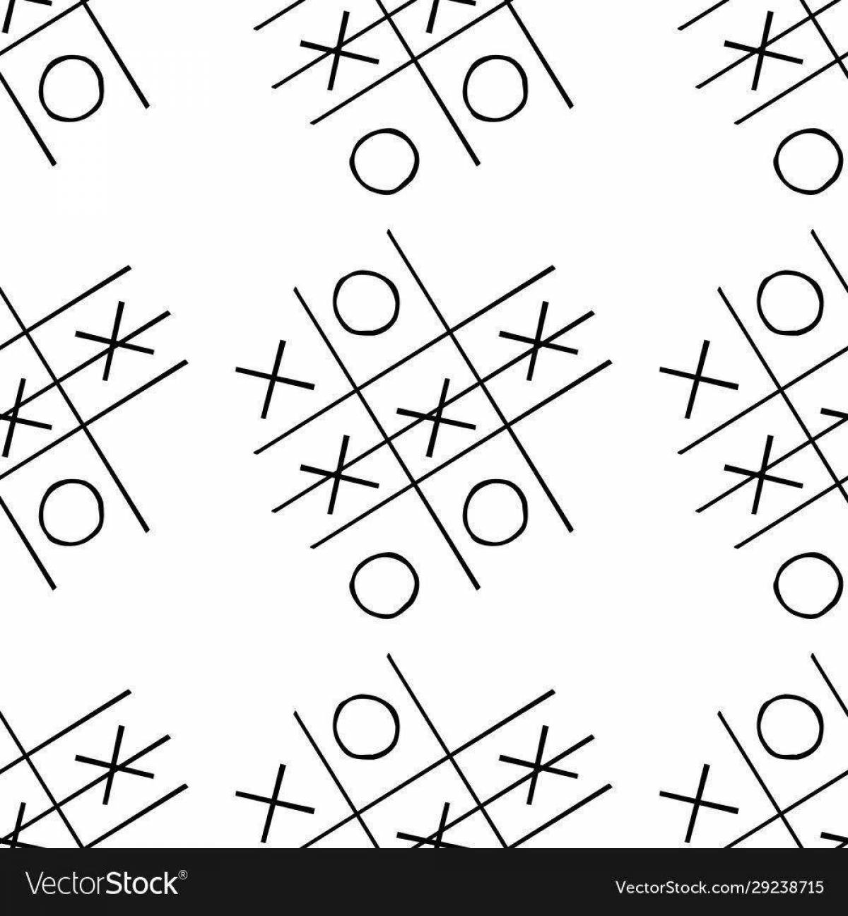 Bright Tic Tac Toe Coloring Page