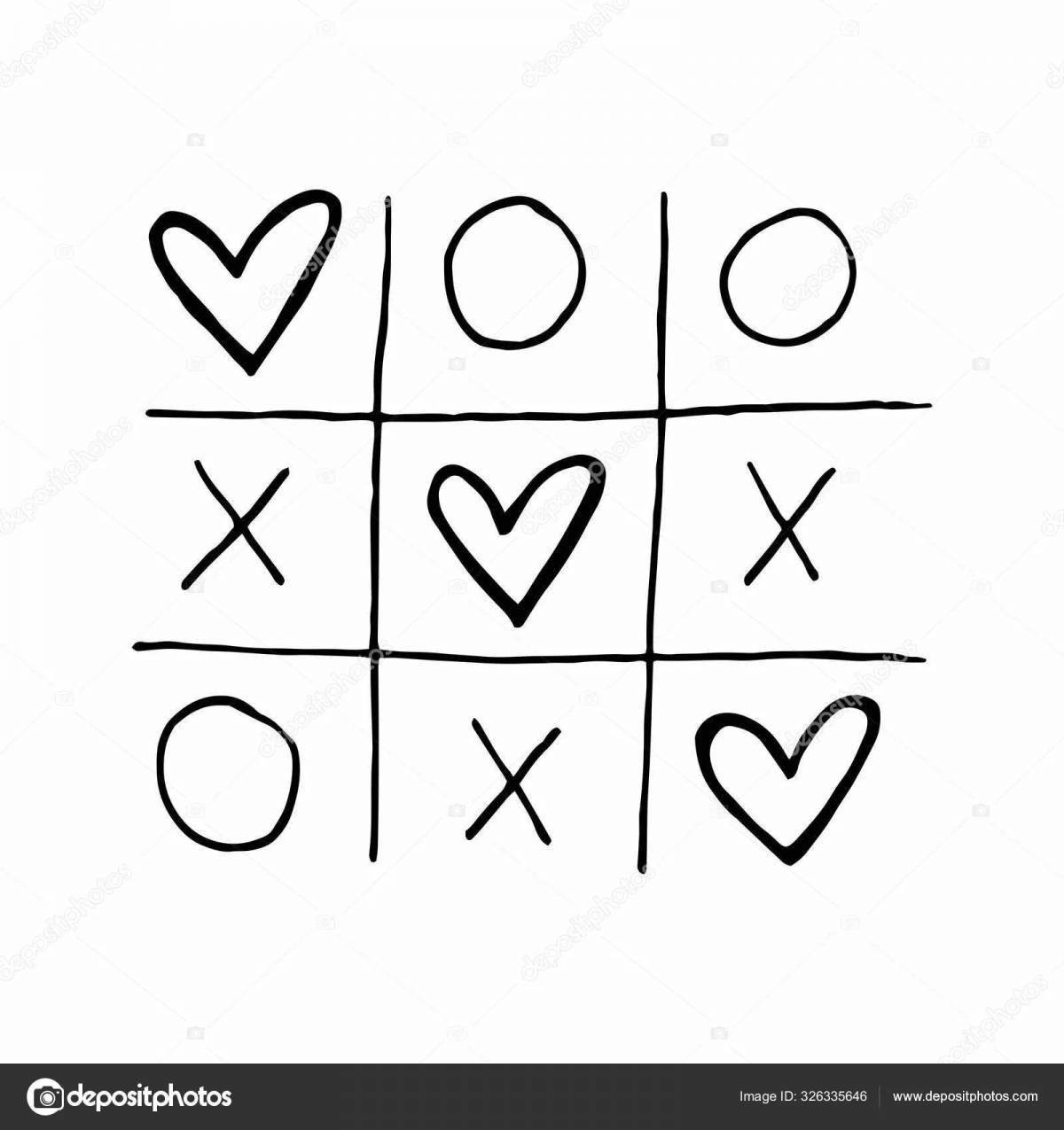 Tic-tac-toe coloring page