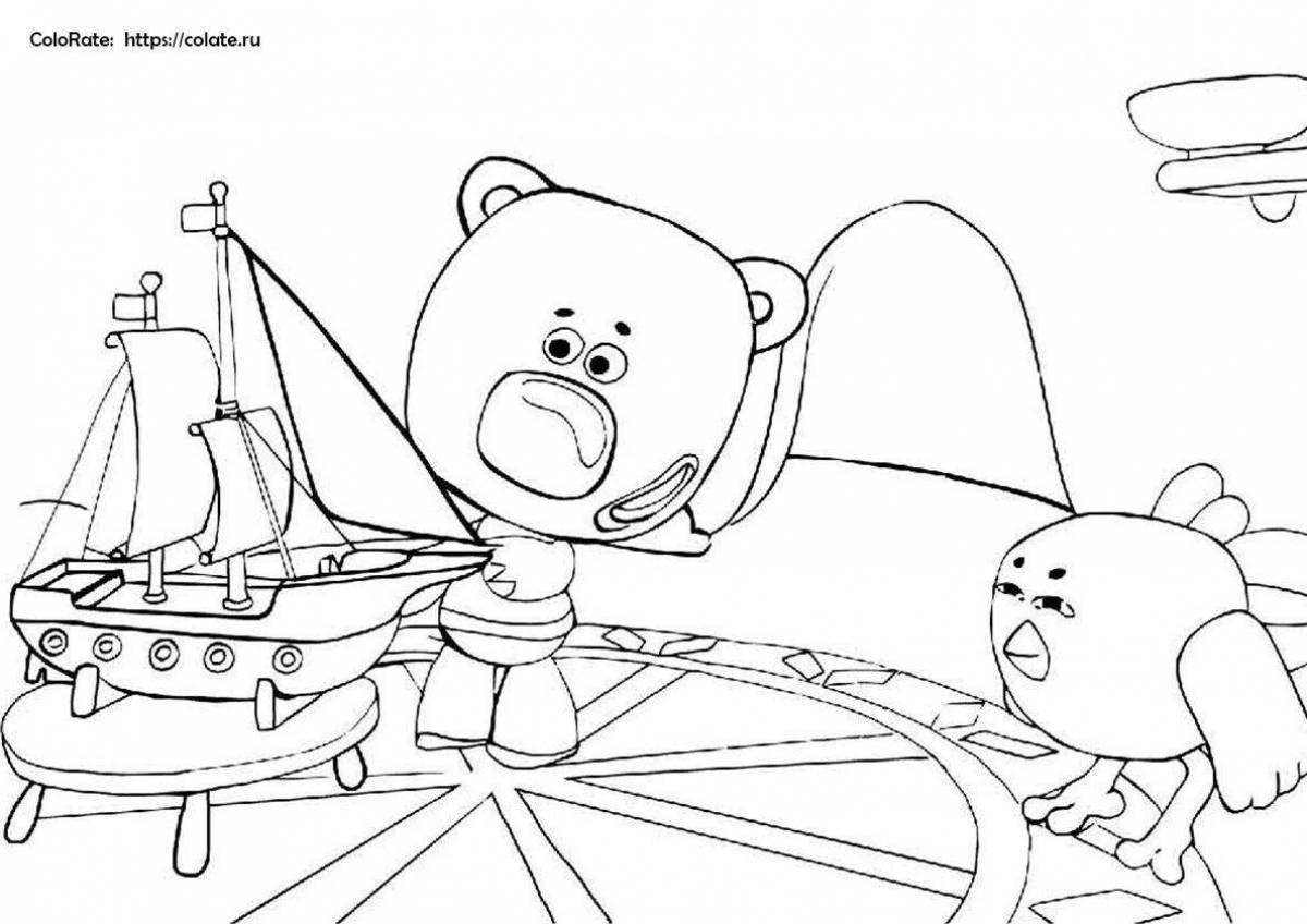 Charming coloring bears