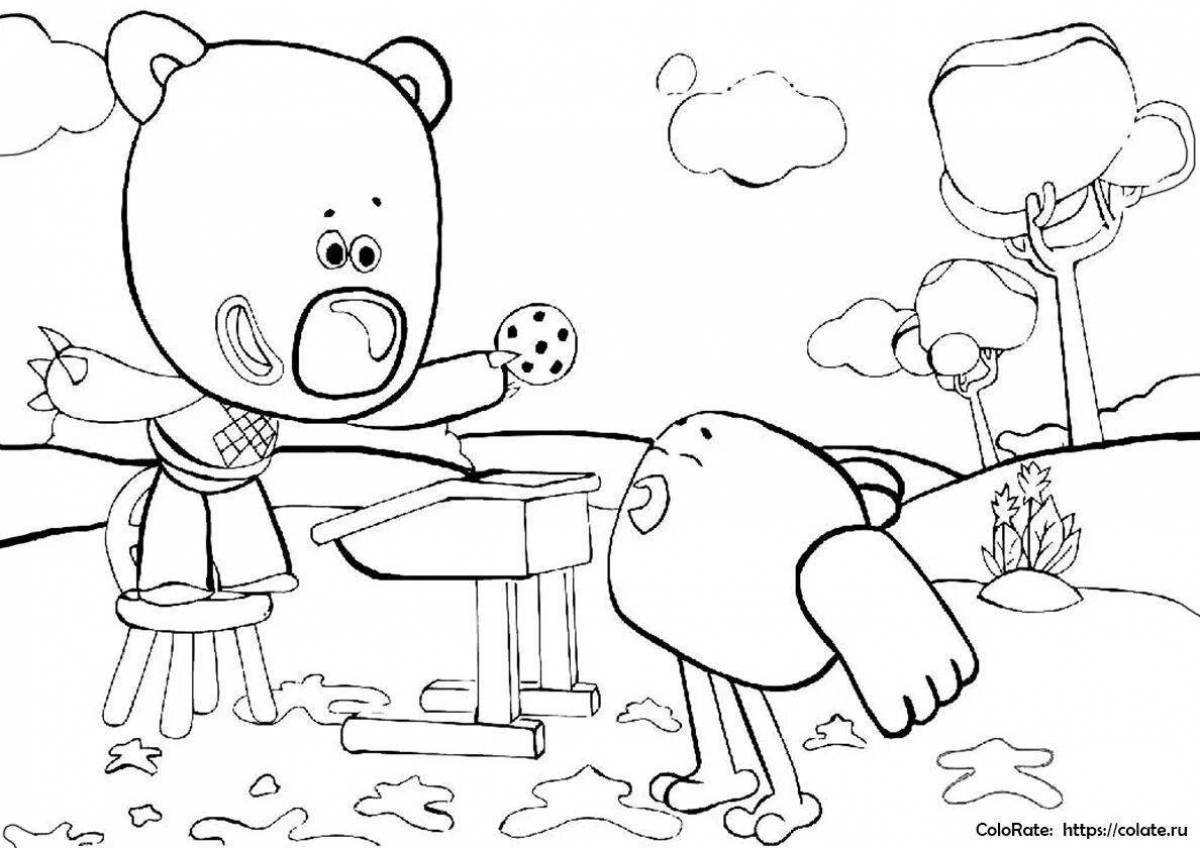 Cute bears coloring book