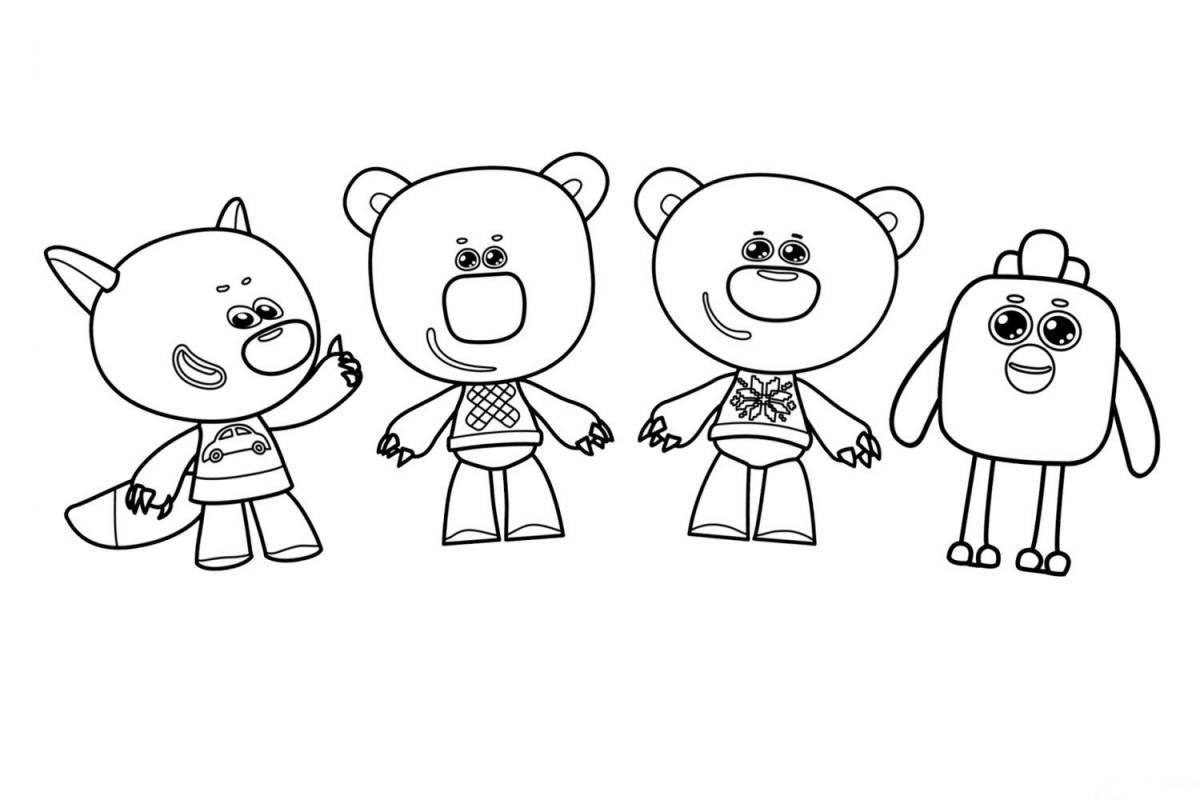 Friendly coloring bears