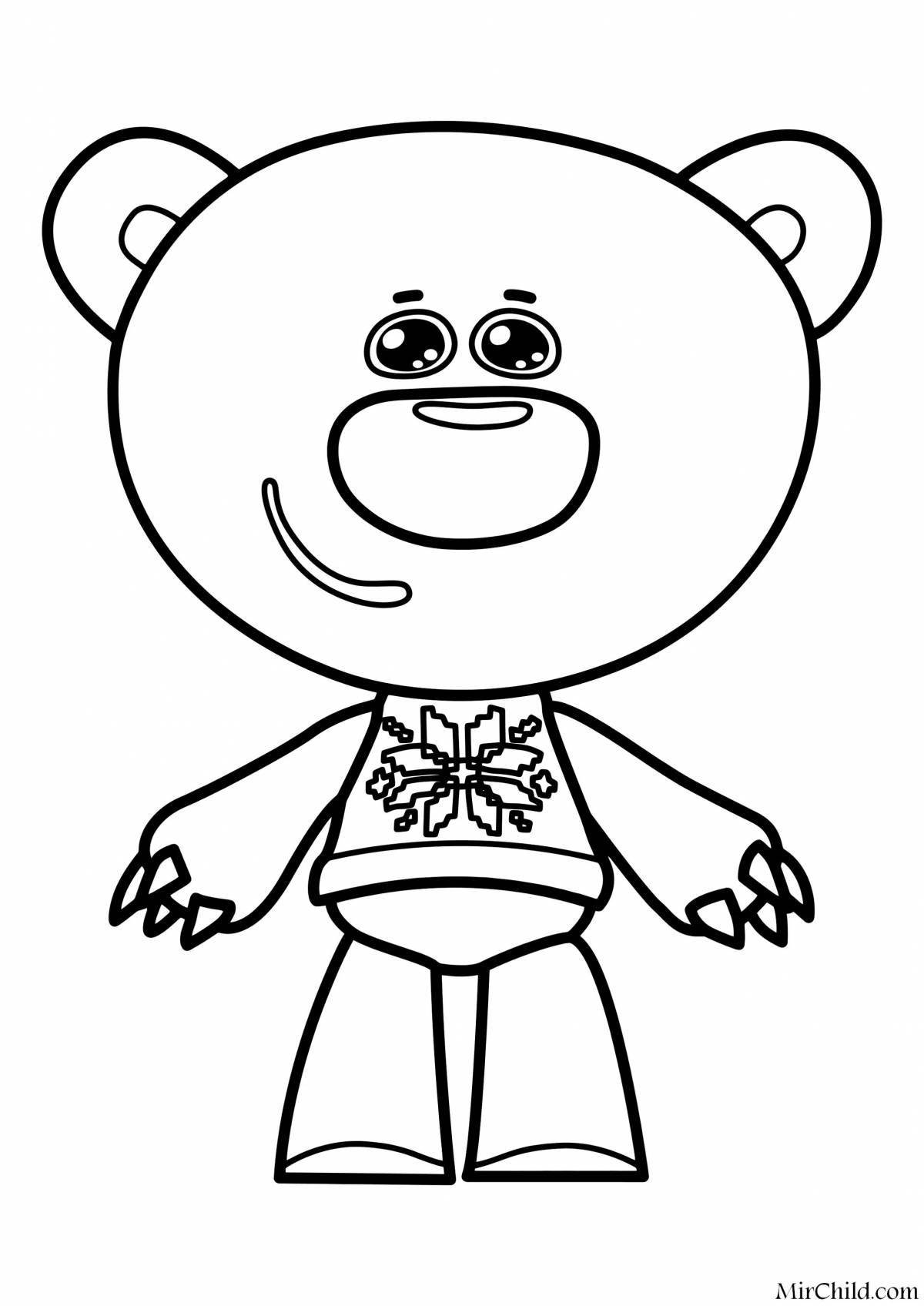 Joyful coloring bears