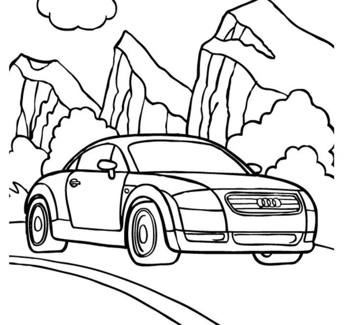 Photo Coloring page audi tt racing