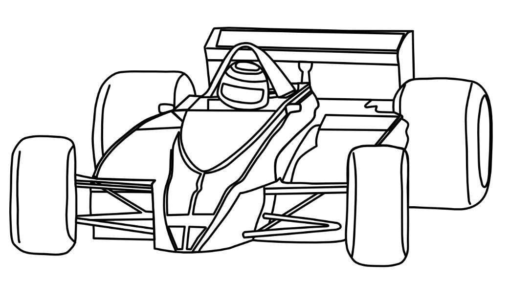 Photo Coloring page racing formula 1 car