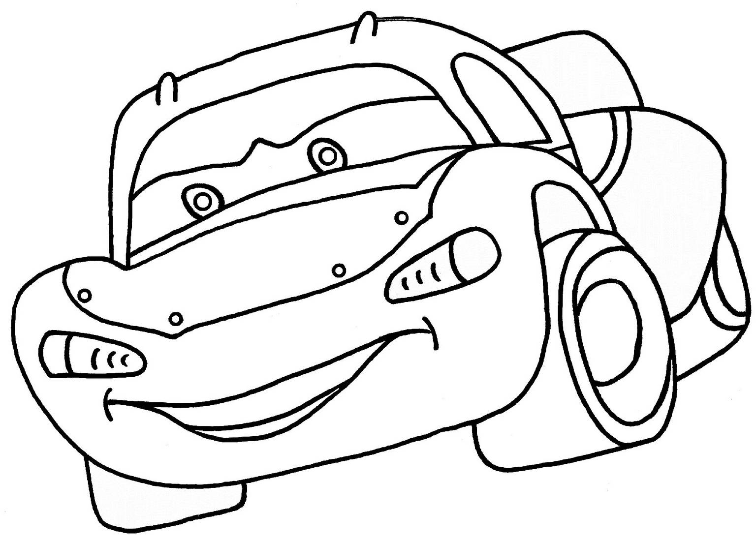 Photo Coloring page car from the cartoon cars 2