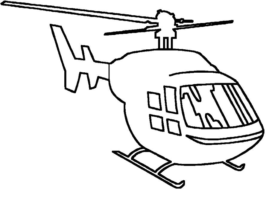 Раскраска Вертолет #4294