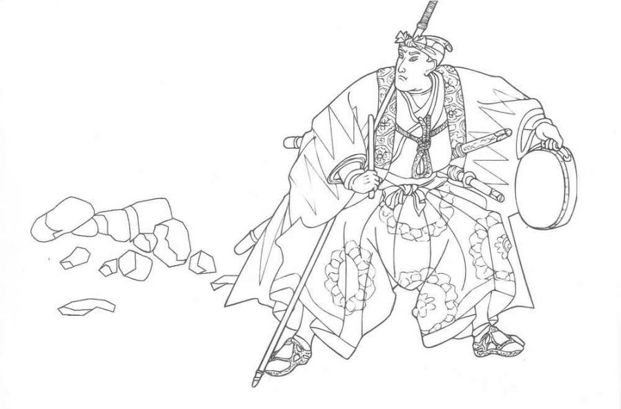 Photo Samurai coloring page
