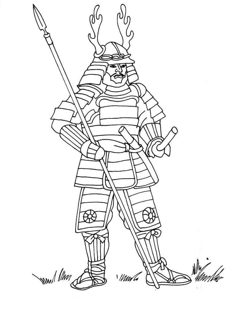 Photo Samurai in armor