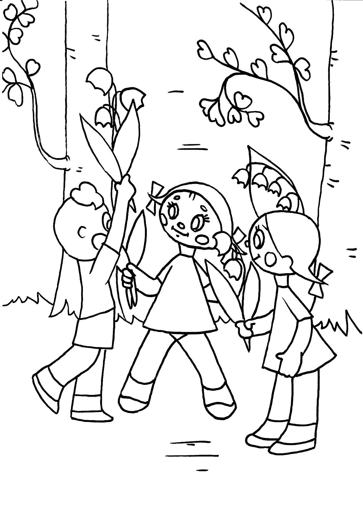 Children in the forest