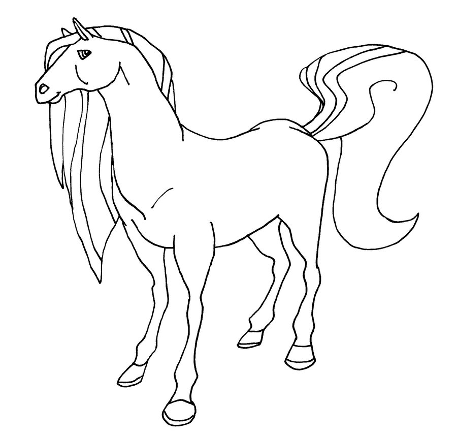 Horse with a mane