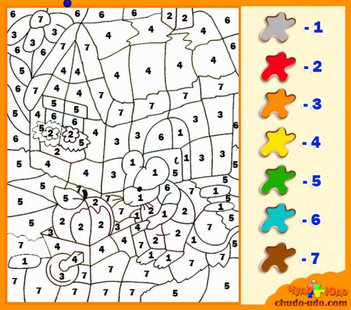 Creative coloring by numbers