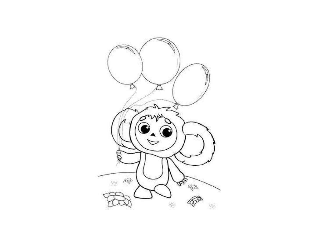 Playful cheburashka coloring book for kids