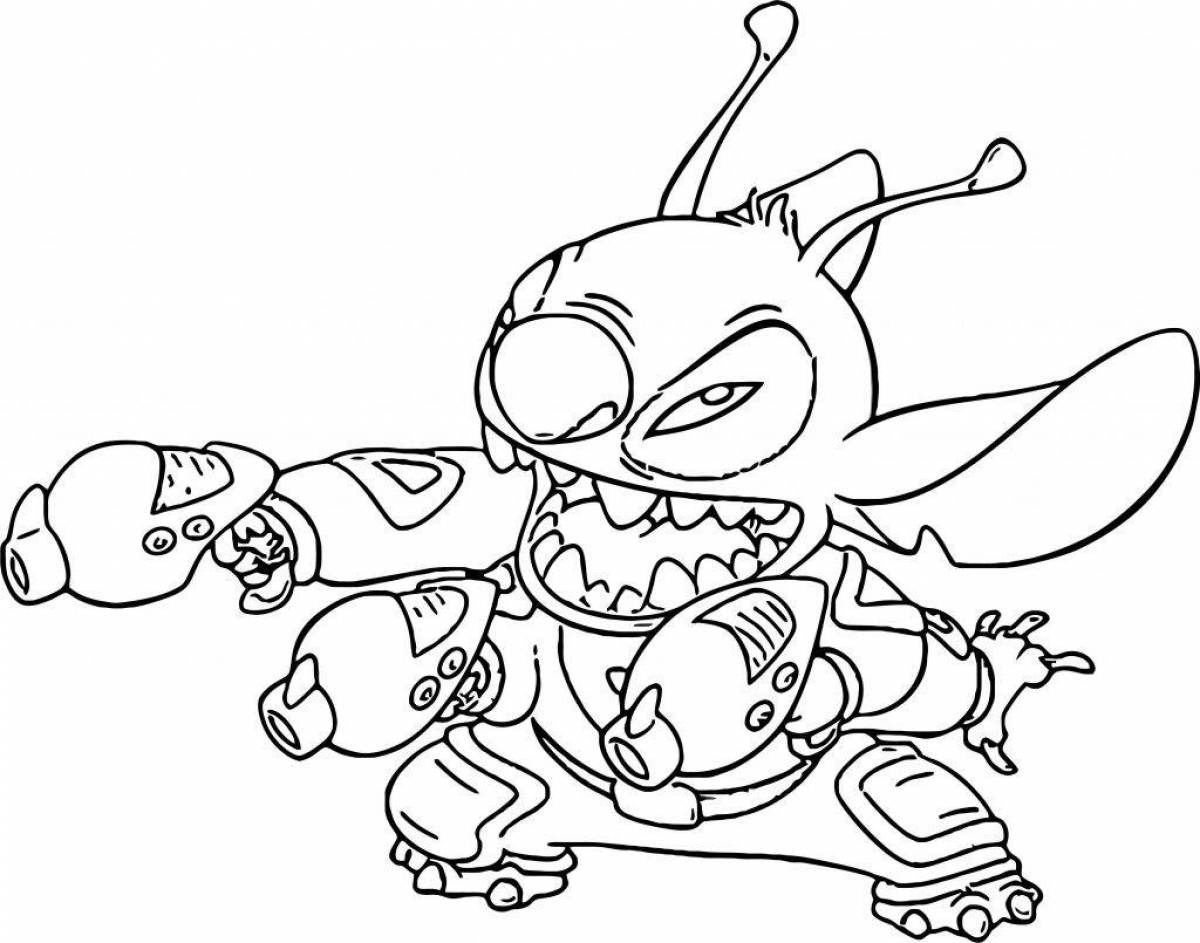Cute embroidery coloring page