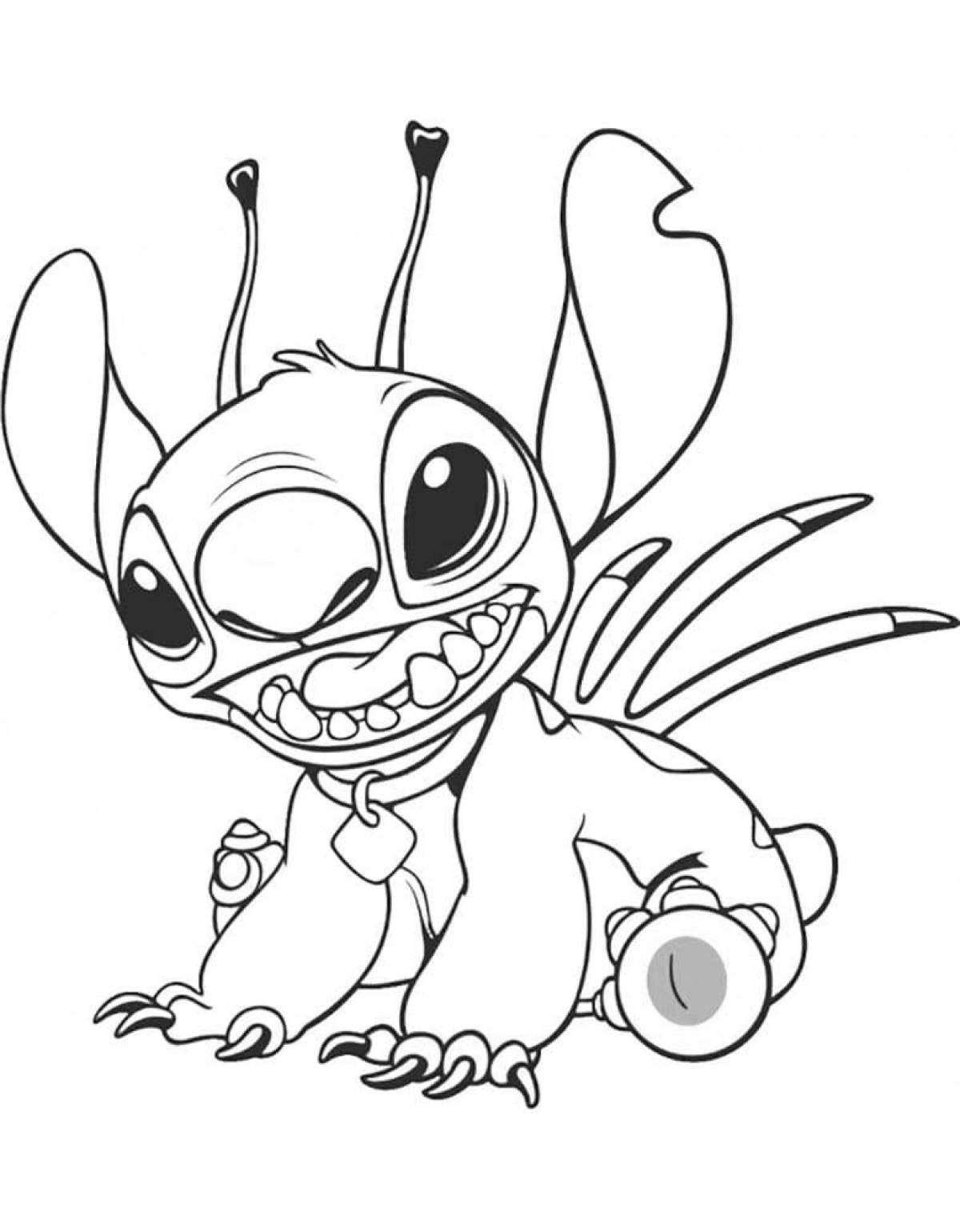Radiant coloring page stitch