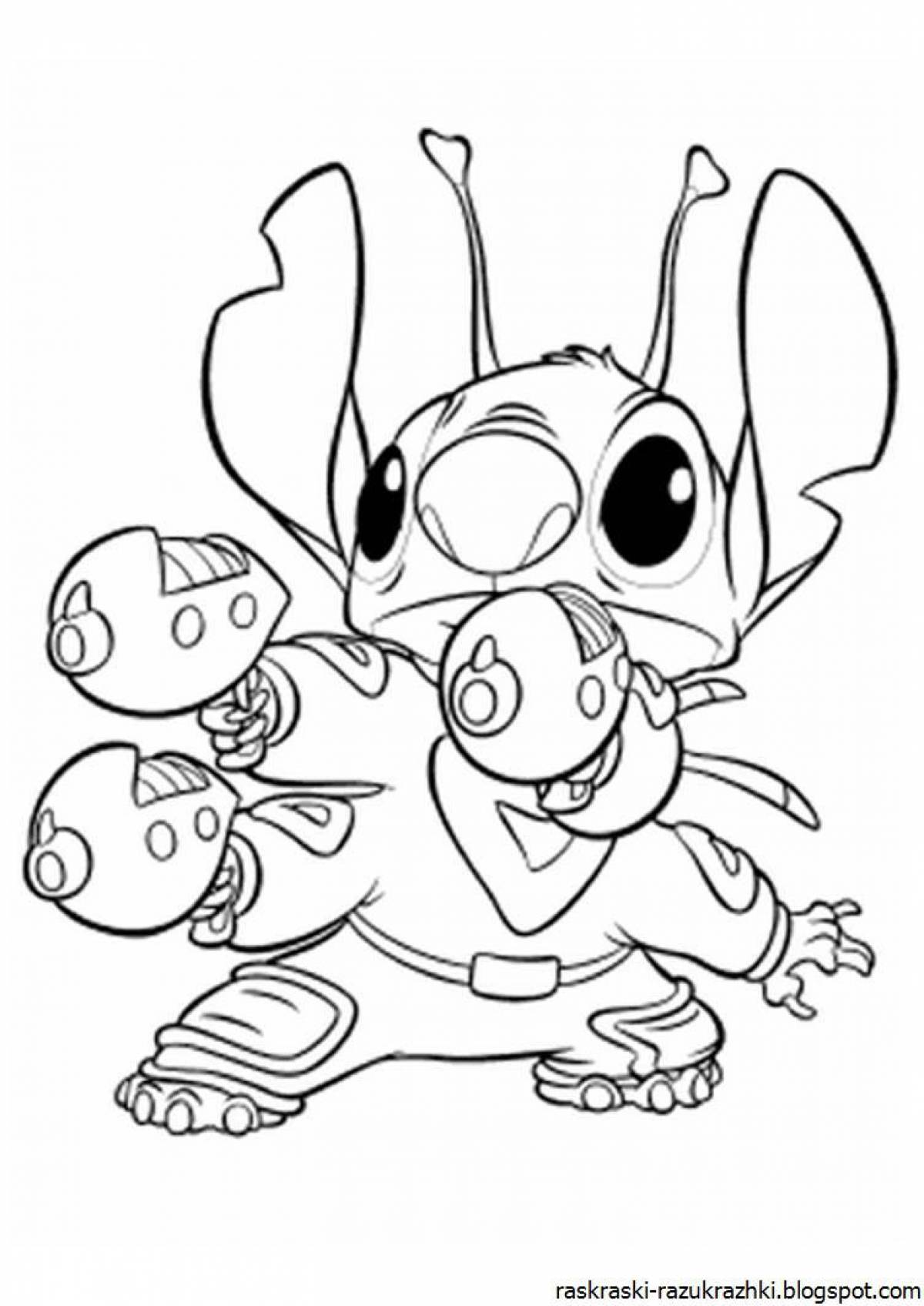 Flickering stitch coloring page