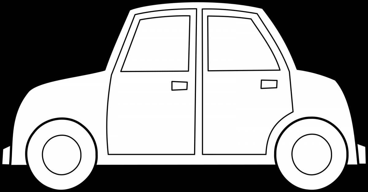 Coloring pages cute car for kids