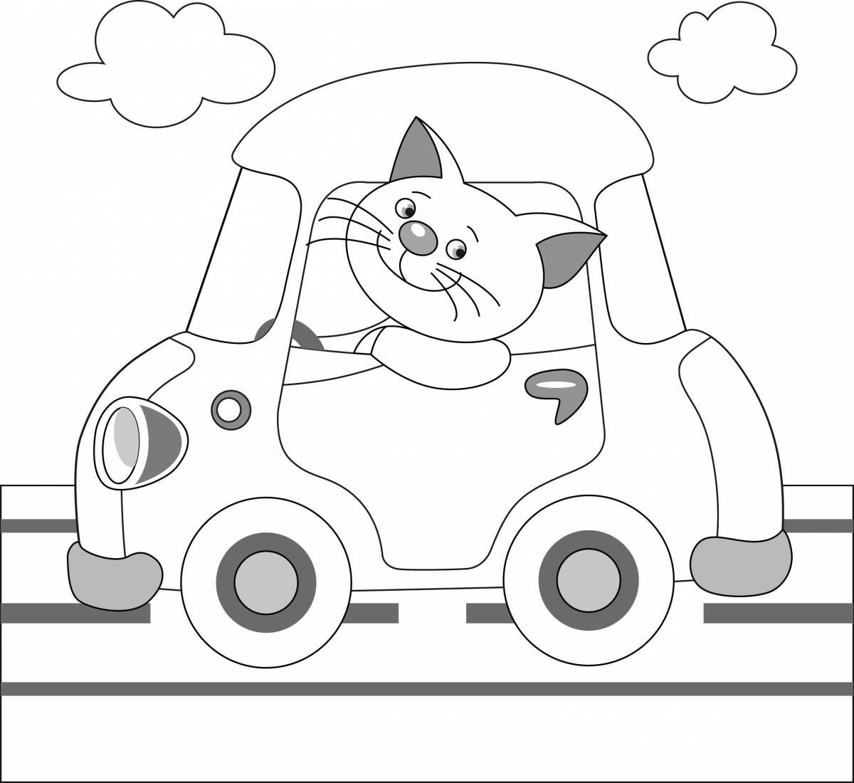 Innovative car coloring book for kids