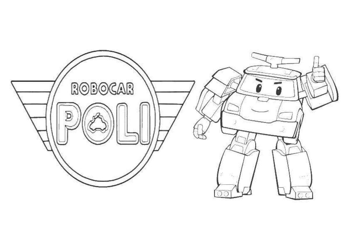 Robocar poly freaky coloring
