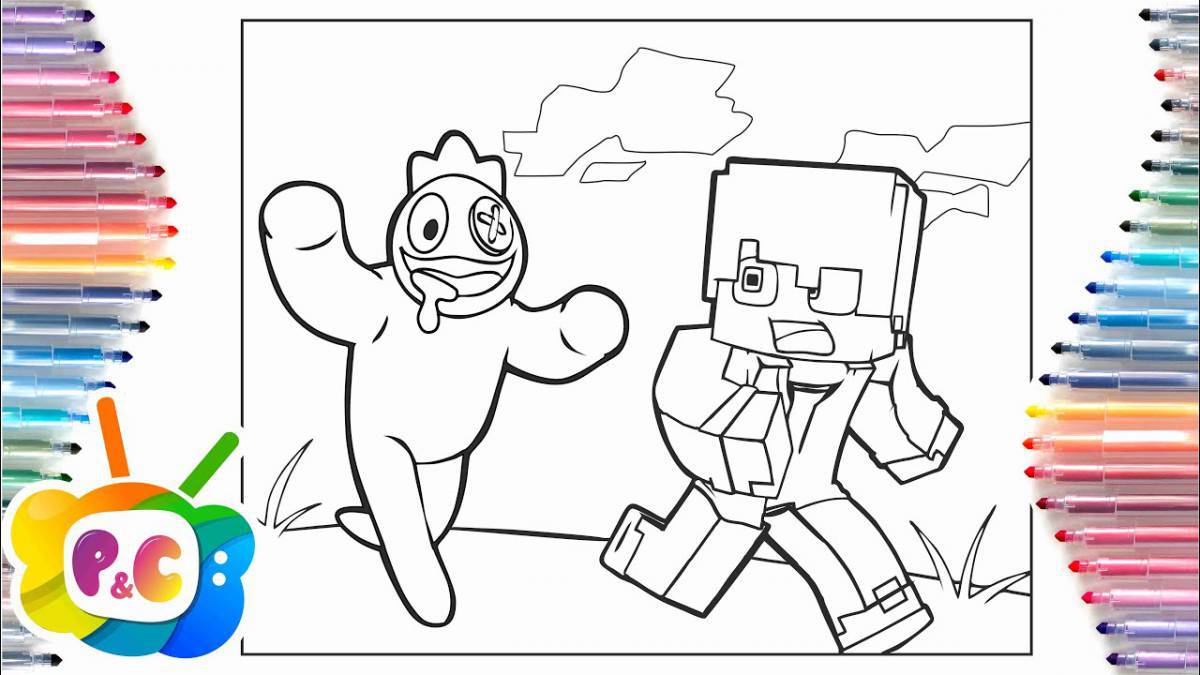 Great roblox rainbow friends coloring book