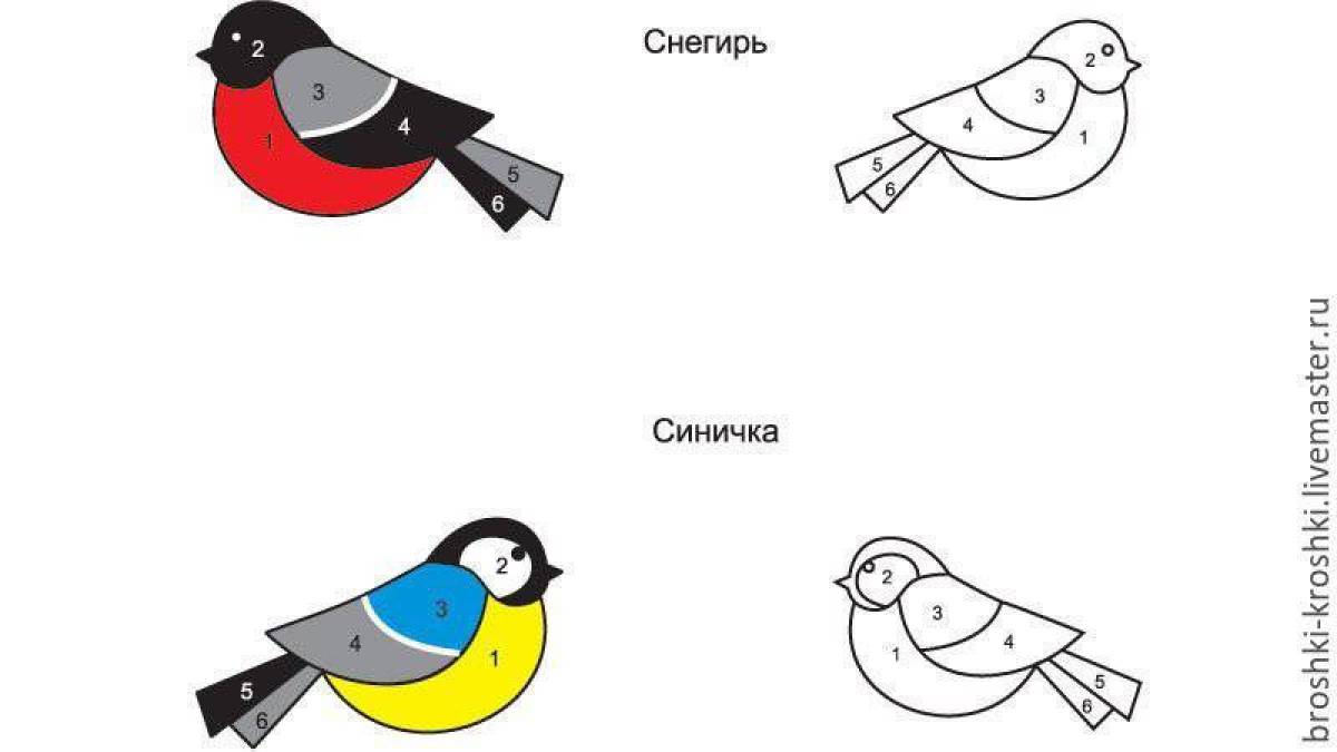 Humorous bullfinch coloring for the little ones