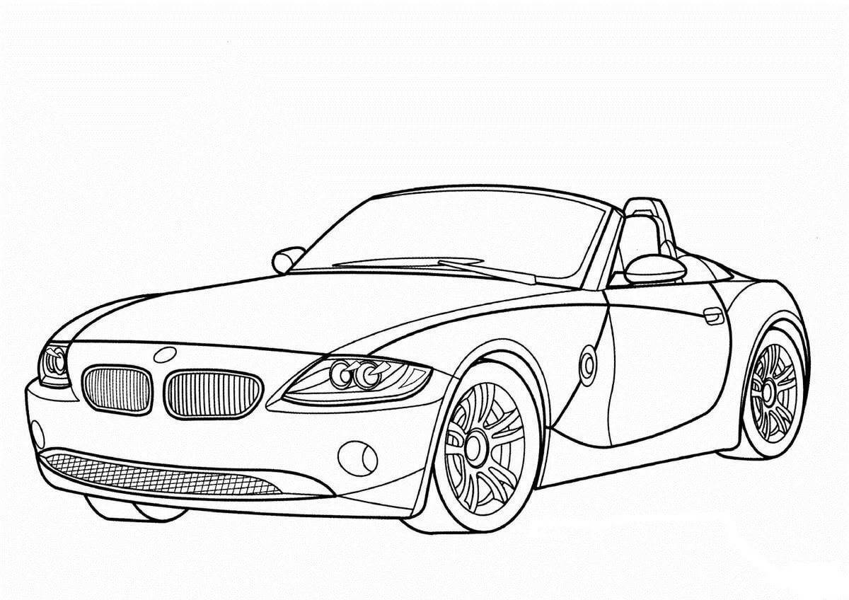 Luxury cars coloring book for boys