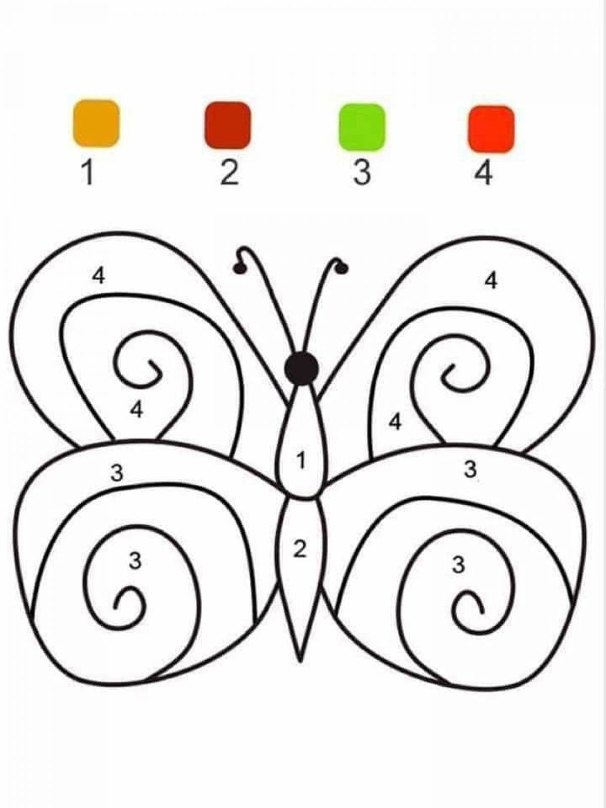 Fun coloring by numbers for kids