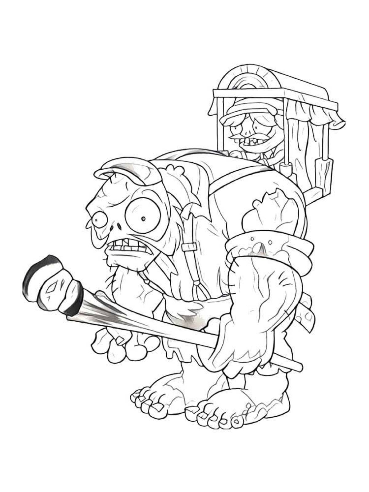 Entertaining plants vs zombies coloring book