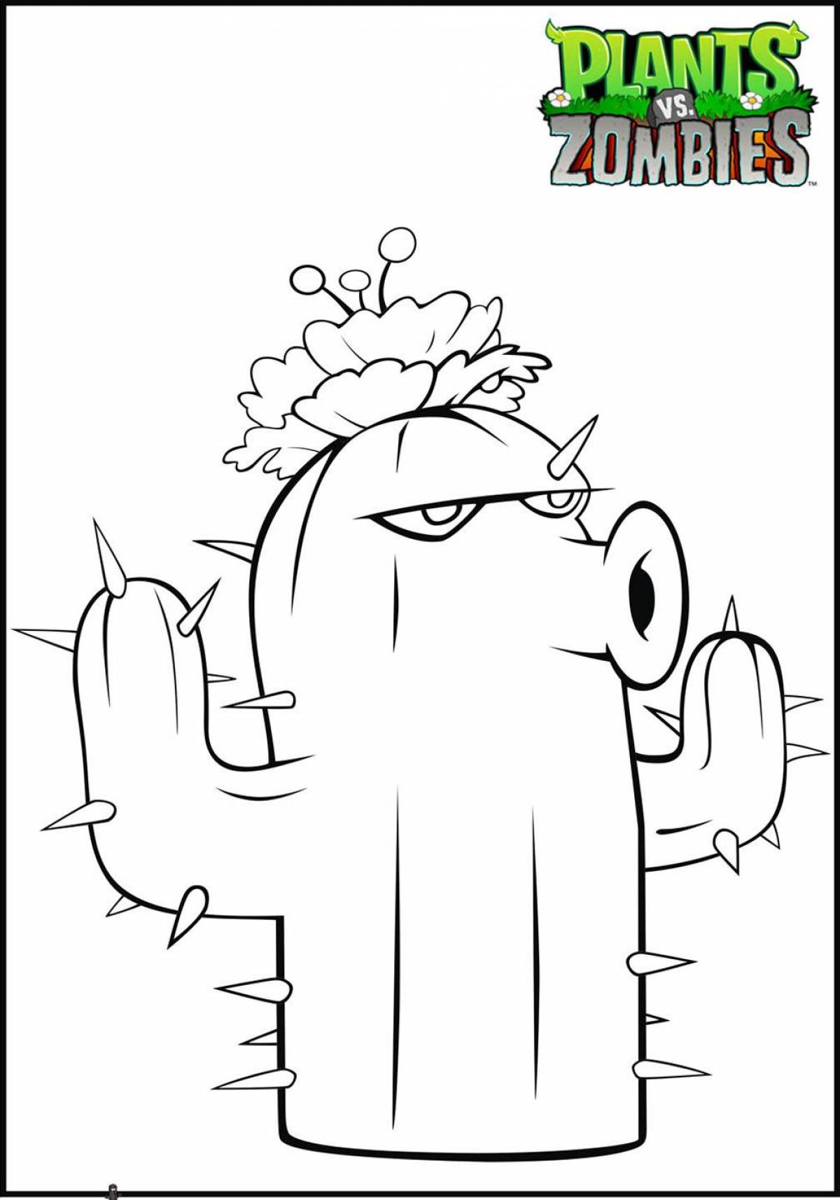 Colorful colorful plants vs zombies coloring book