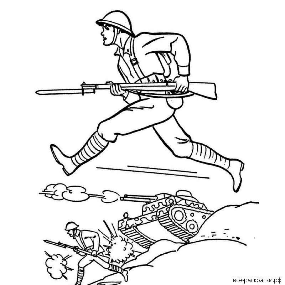Inspirational coloring book of the battle of stalingrad