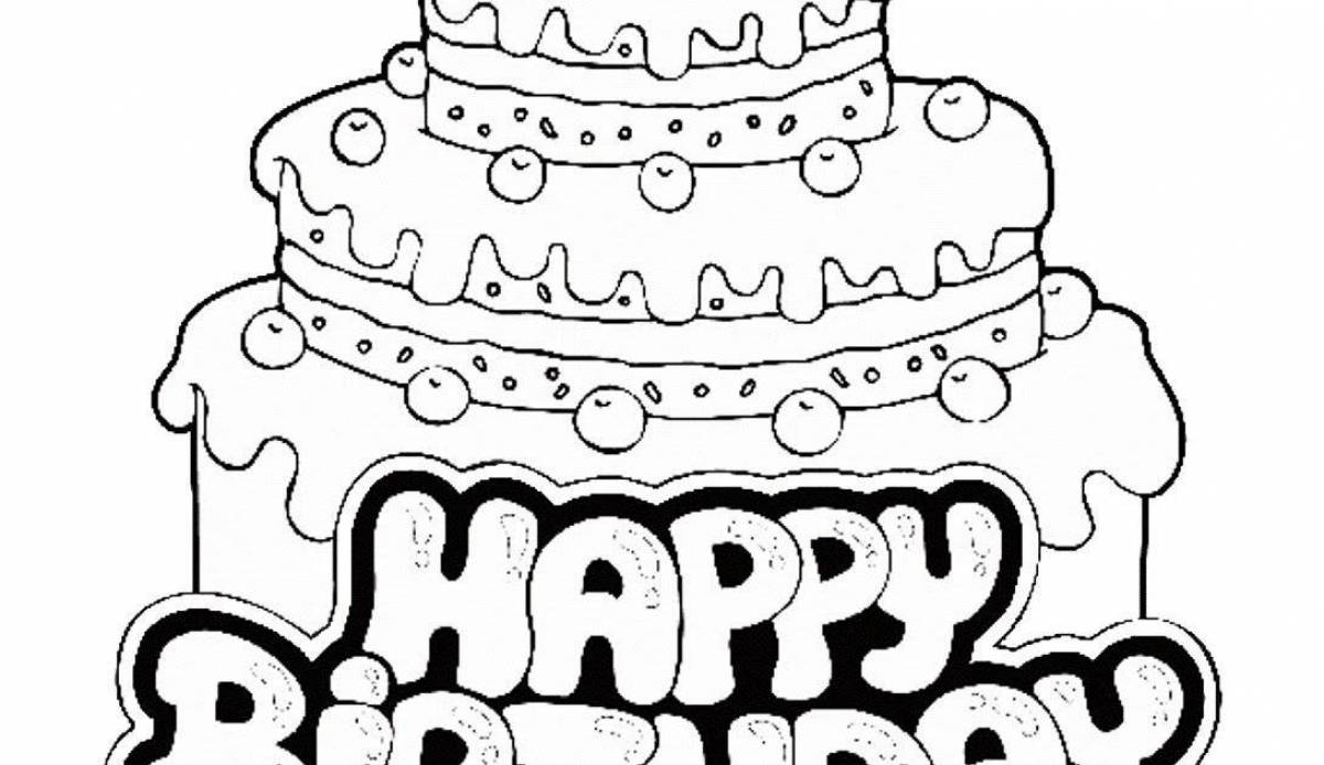Раскраска «счастливый день рождения»