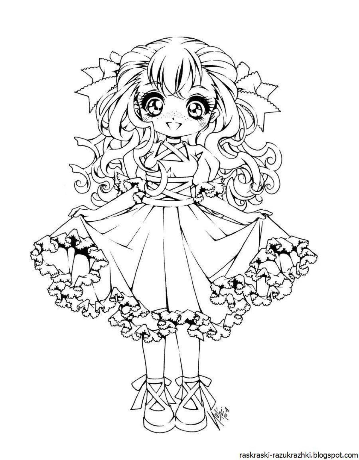 Amazing coloring pages for anime girls