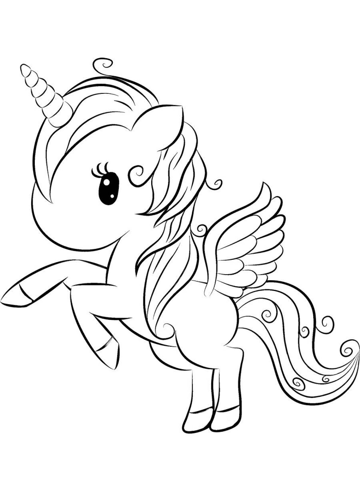 Majestic unicorn coloring pages for girls