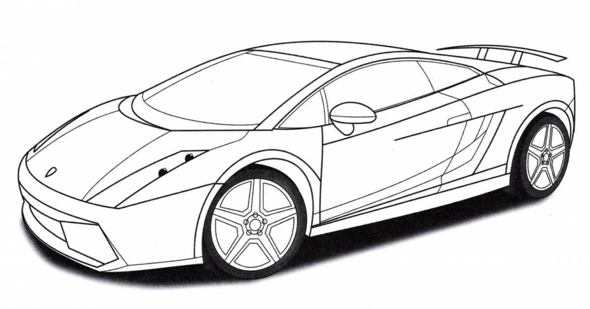 Lamborghini elegant coloring page