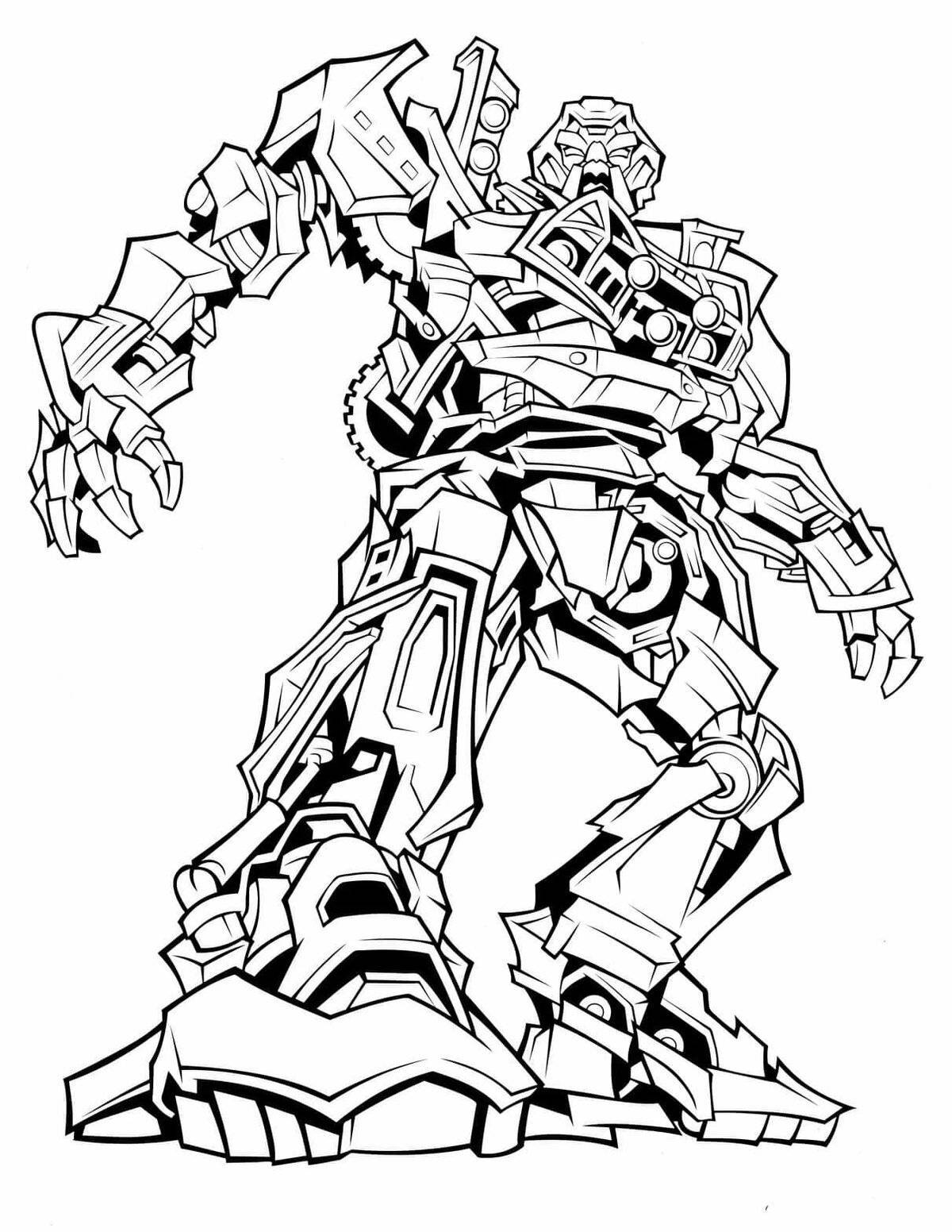 Glorious transformers coloring page