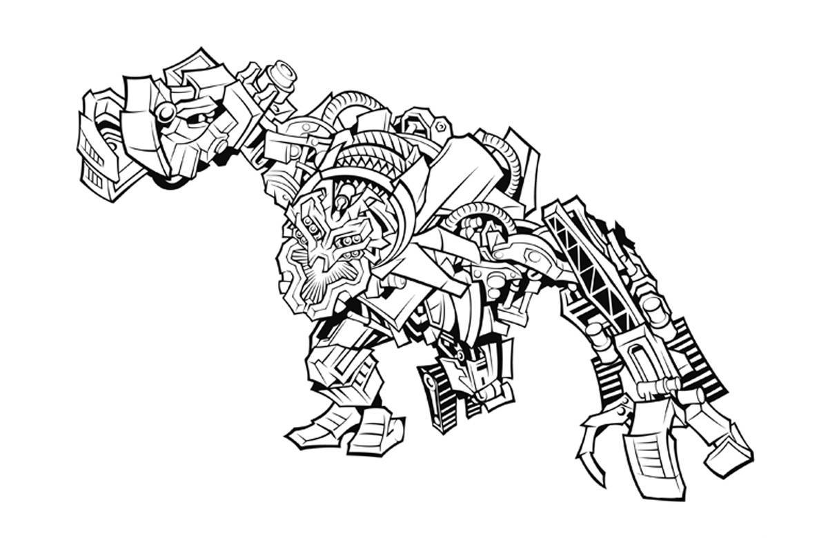 Exquisite transformers coloring page