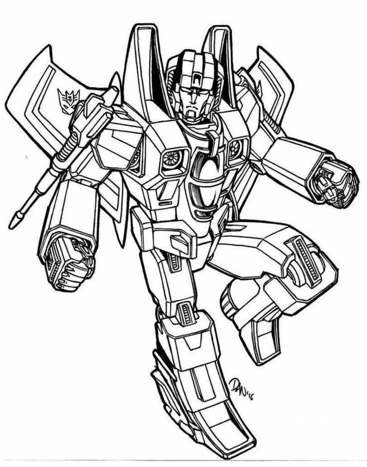 Funny transformers coloring pages
