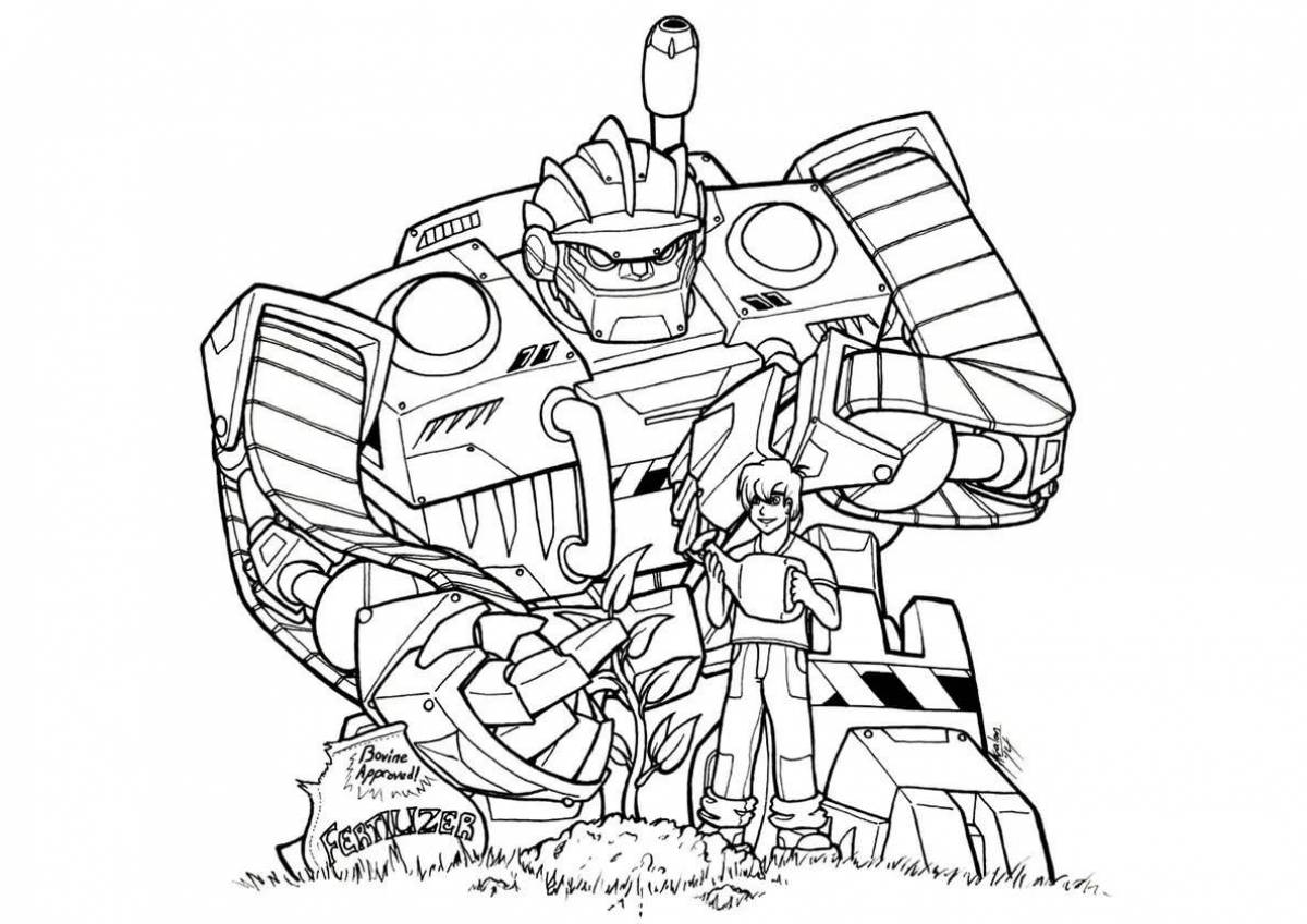 Exciting transformers coloring pages