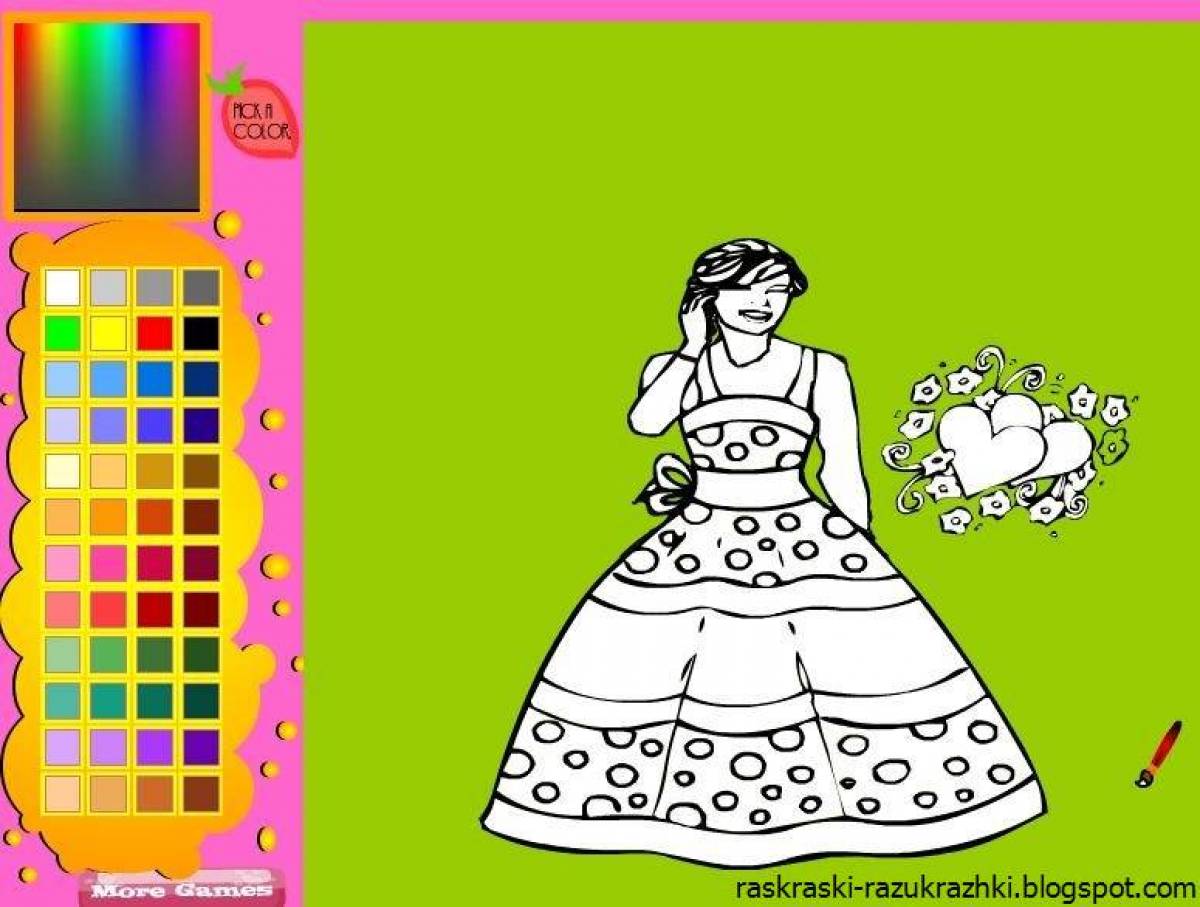 Adorable coloring games for girls