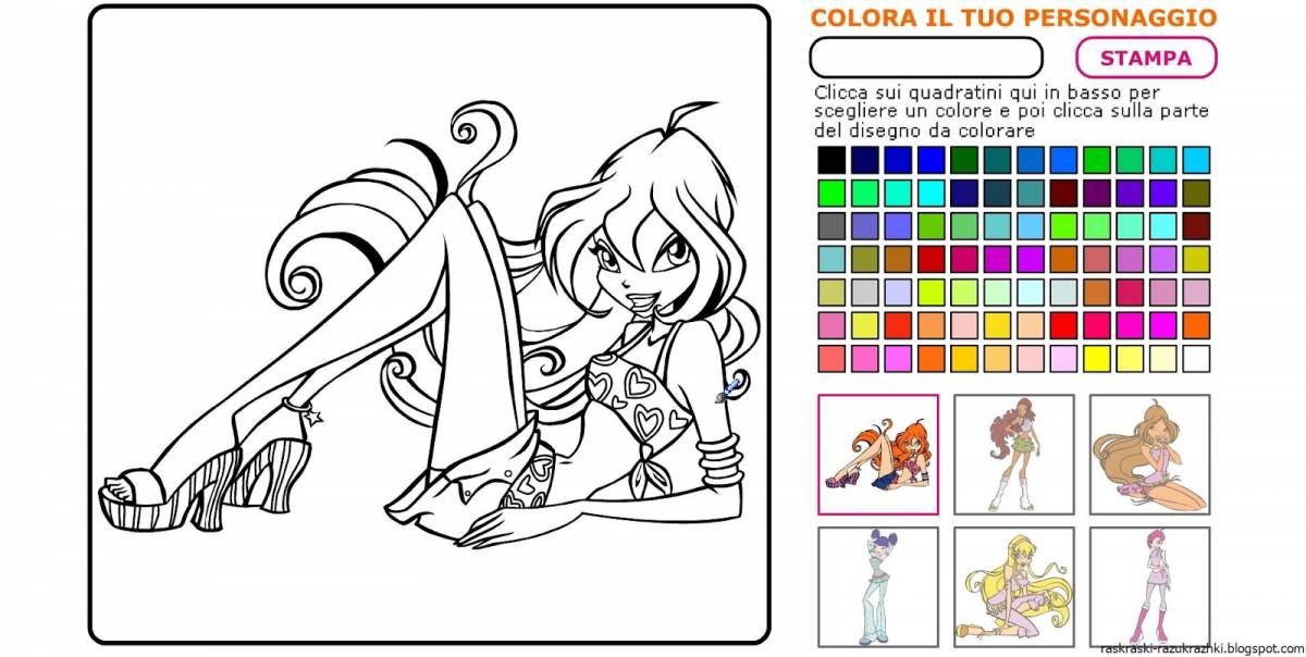 Fantastic coloring pages for girls