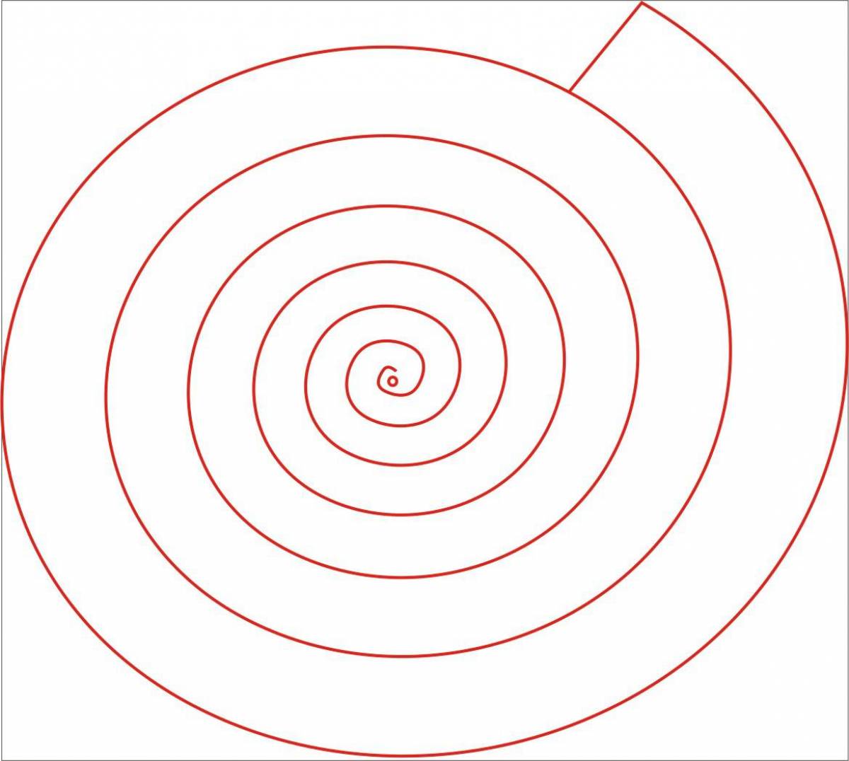 Festive spiral coloring page