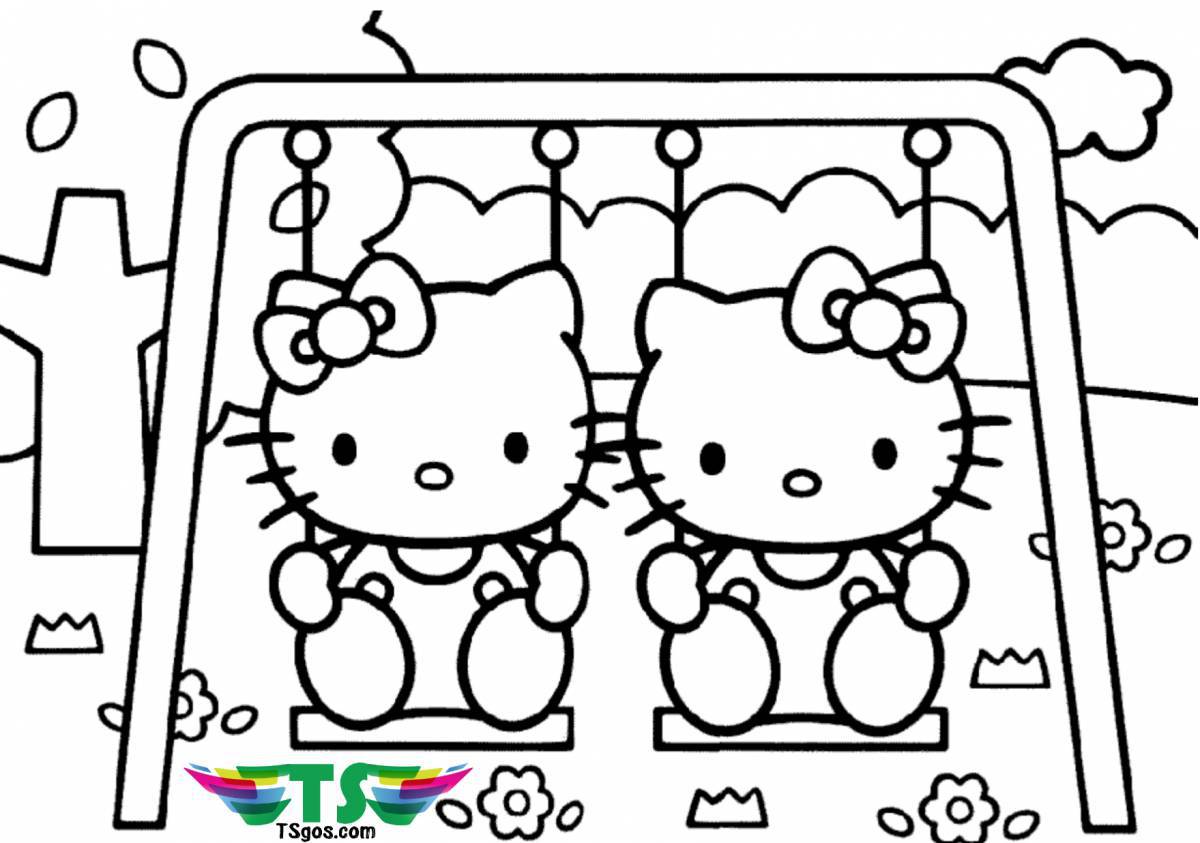 Witty hello kitty coloring book