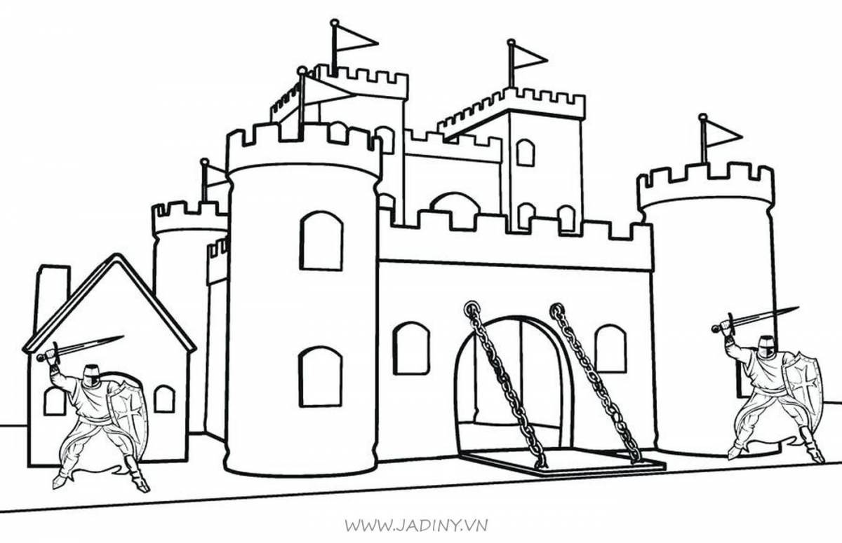 Exciting coloring page lock