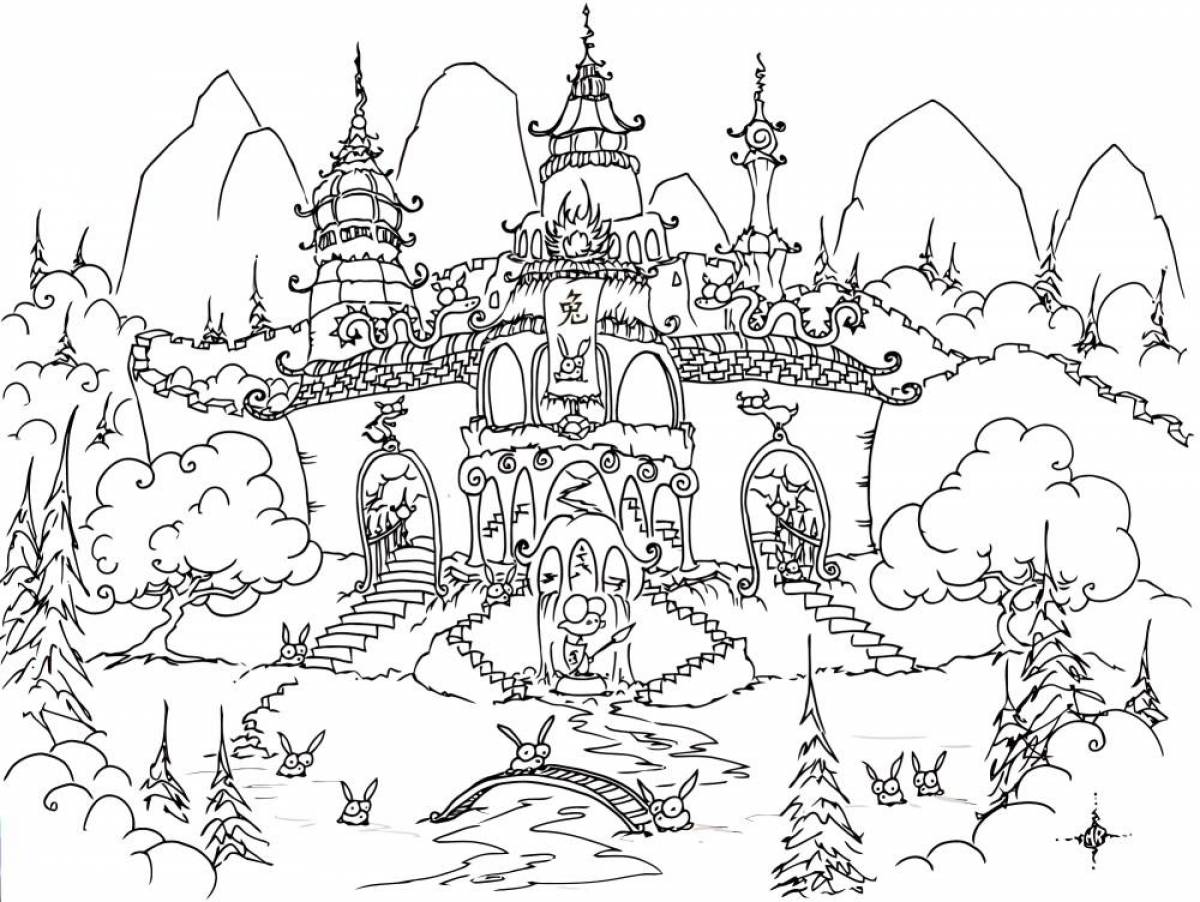 Attractive coloring page lock