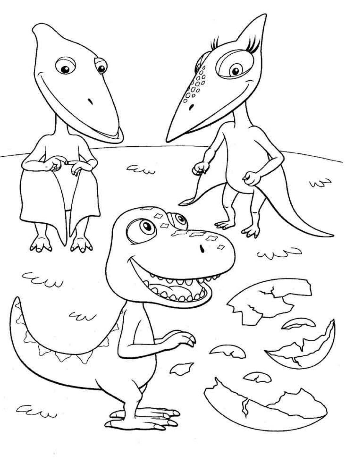 Gorgeous Turbosaurus coloring page