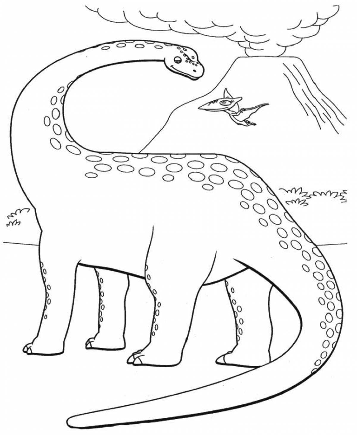 Dramatic Turbosaurus Coloring Page