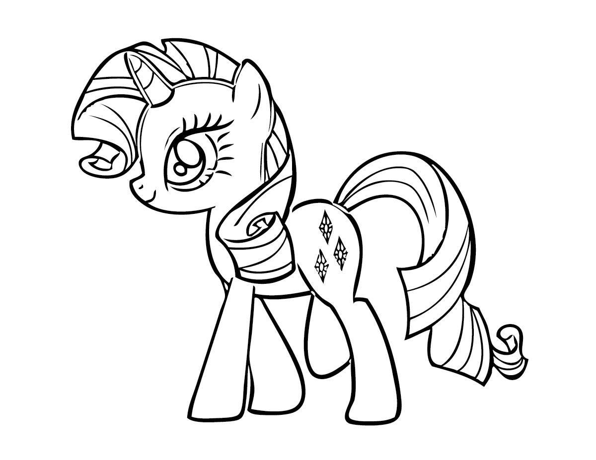 My little pony colorful coloring page