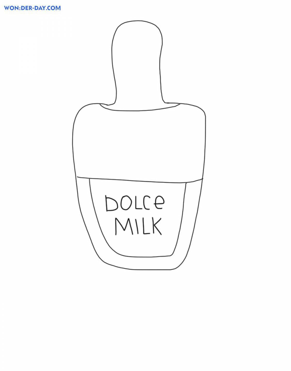 Радостная страница раскраски dolce milk