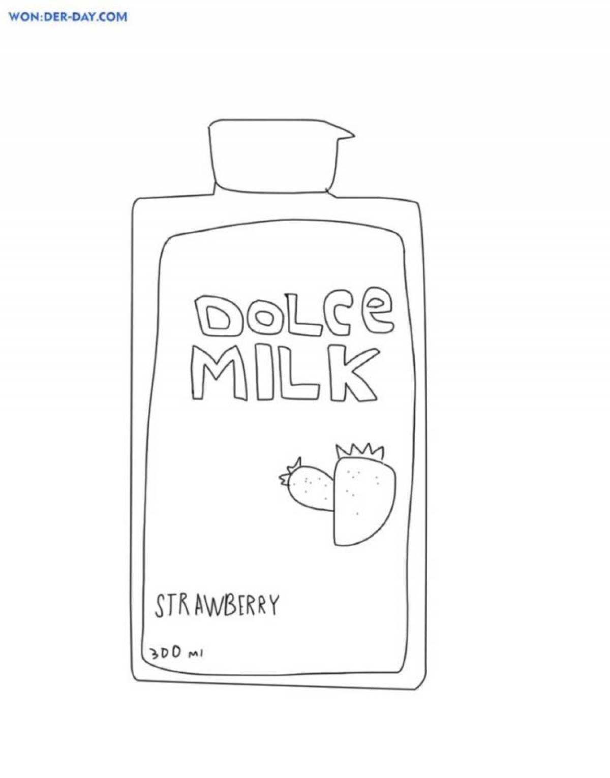 Восхитительная страница раскраски dolce milk