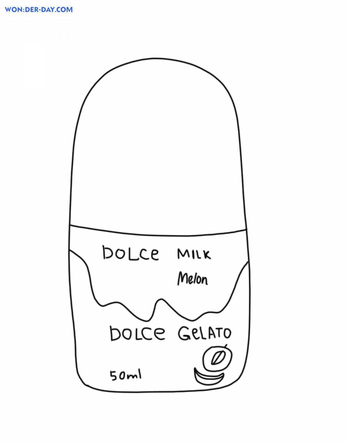 Очаровательная страница раскраски dolce milk