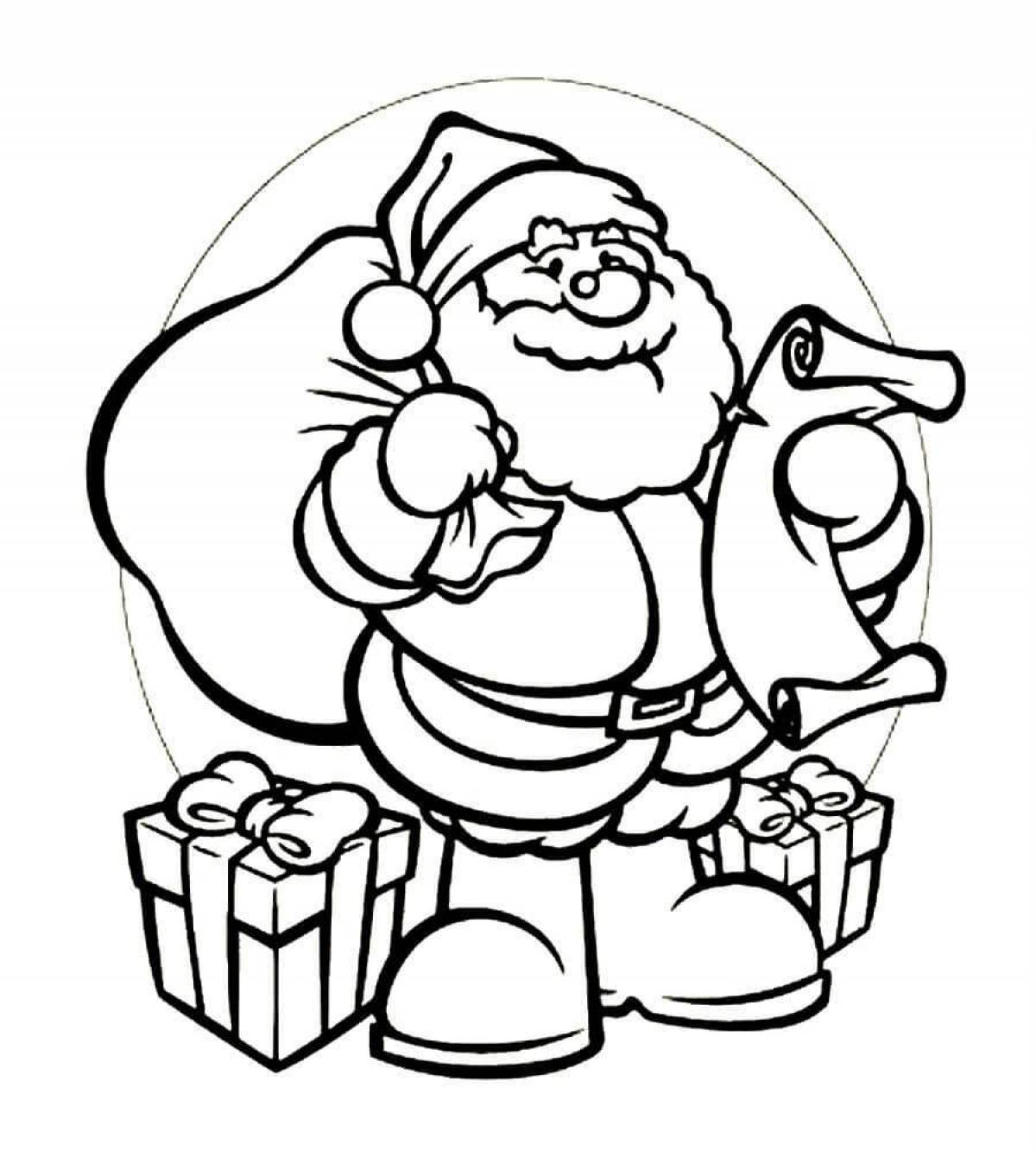 Fancy Santa Claus Coloring Page